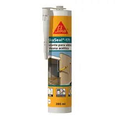SIKA - Sikaseal-171 Silicona Antihongo Vidrio y Aluminio Transparente 280 ml