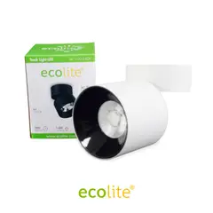 ECOLITE - Spot Led 20w Sobreponer Luz Calida 1600lm Blanca