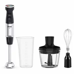 IMUSA - Licuadora de Mano Quick Chef 500 Watts Negro y Plateado