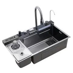 ZERRUTTI - Lavaplatos Moderno Multifuncional 9959 En Acero Inoxidable