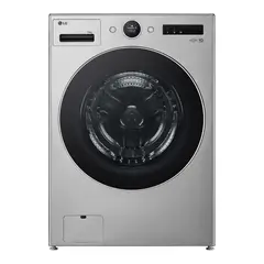 LG - Lavadora Carga Frontal 25kg Plata Aidd™ Turbowash™ Steam™