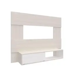 MADERKIT - Panel TV Soren 120x155x27.9cm Niebla-Blanco