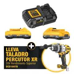 DEWALT - Combo Taladro Percutor 1/2Pulg 3 Velocidades Xr + 2 Baterías + Cargador