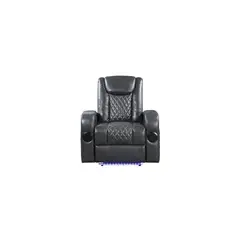 undefined - Sillón Reclinable Eléctrico Aire de Cuero con Bluetooth y Cargador Inalámbrico Orren Ellis