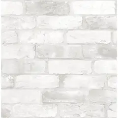 NUWALLPAPER - Papel Tapiz Autoadhesivo De Ladrillo Blanco Para Paredes Fácil De Instalar