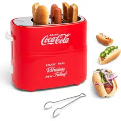 NOSTALGIA - Tostadora Coca Cola Roja Para Perros Calientes 2 Ranuras 650W