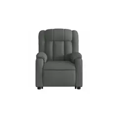 undefined - Sillón Reclinable de Masaje Eléctrico Tapizado en Poliéster Gris con Elevación Asistida