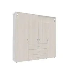 MADERKIT - Closet Dual 200cm 200x200x49.8cm Blanco Niebla