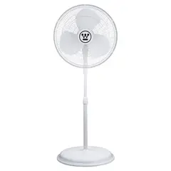 WESTINGHOUSE - Ventilador de Pedestal Blanco 40 cm 40w 3 Asp Parrilla Metalica