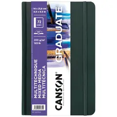 CANSON - Cuaderno Graduate 14x21.6cm 200gr Mixmedia C31200l030