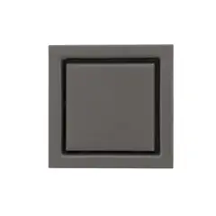 INKORPORAR - Rejilla Sifon de Piso Invisible Gungray Mate (gris) de 10x10 Cuadrada