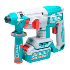TOTAL TOOLS - Rotomartillo SDS Plus 7/8" 22mm 2J 5400BPM + 3 Brocas y 1 Cincel sin Cargador ni Bat Trhli21228