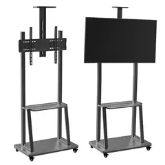 52 BITS - Soporte Piso Pedestal Tv Estante Móvil Mesa 32 a 70 Pulgadas Con Ruedas