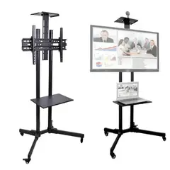 52 BITS - Soporte para Tv Pedestal Móvil Con Ruedas 32 a 70 Pulgadas