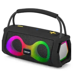 GENERICO - Parlante Recargable Altavoz Bluetooth Speaker RGB Okop Kp-812
