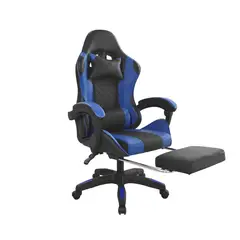 BONNO - Silla Gamer con Reposapiés Byd Negro/azul