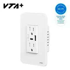 VTA PLUS - Tomacorriente Doble Smart Inteligente Luxe Iot Vta