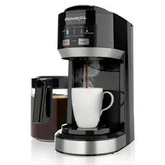 POWERXL - Cafetera de 14 Tazas O Taza Individual Dual Brew Ss0441-0bpla Negro