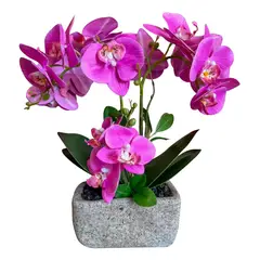 JUST HOME COLLECTION - Planta Artificialificial Orquídea Matera Rectangular 36x38 Cm Fucsia Florea