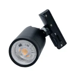 undefined - Dl33n Spot Gu-10 Policarbonato En Negro para Bombilla Led Color Negro para Carril de 3 Vias 100v/240v Ip20 Garantia 2 Años