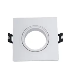 undefined - Bala Cuadrada Basculante Blanca con Socket Gu-10 En Policarbonato Dl32b Ip20