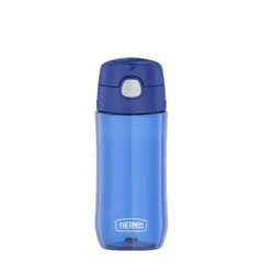 THERMOS - Botella con Tapa Antiderrame Tritan Azul 470ml 18.8cm Push Botton Poliéster