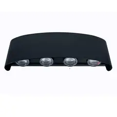 undefined - Aplique led para Pared Decorativo 8 Leds 2700k 640lm 100-240v Ip54 Aluminio Wl156-8w