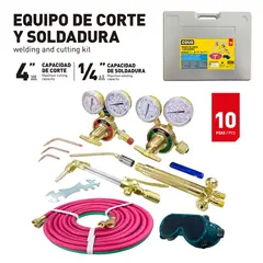 COVO - Set de Equipo de Corte y Soldadura 10 Piezas