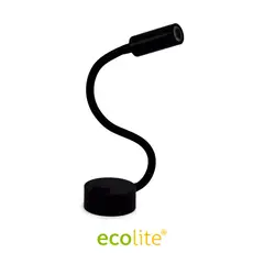 ECOLITE - Aplique Led de Lectura 3w Luz Neutra Negro Blanco Lampara