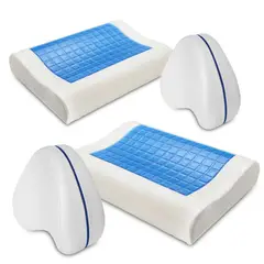 52 BITS - Set X4: 2 Almohadas Con Gel +2 Almohadas de Piernas