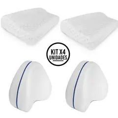 52 BITS - Set x 2 Almohadas Memory Foam + 2 Almohada de Piernas