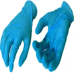 ELEMENT - Guante 100% Nitrilo Calibre 4. Liso. Ambidiestro. Uso Industrial. Sin Talco. Color Azul Talla Xl Set x 4