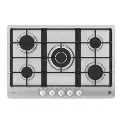 GE PROFILE - Estufa Empotrable 5 Puestos 76x51.8 cm Gas Propano Acero Inoxidable Pgp75kmtiy0