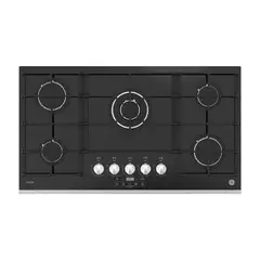 GE PROFILE - Estufa Empotrable 5 Puestos 91x52 cm Gas Propano Vidrio Negro Pgp95kmnny0