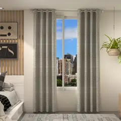 JUST HOME COLLECTION - Set de 2 Cortinas 100% Blackout Verona 145x220 cm Gris