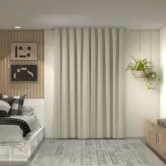 JUST HOME COLLECTION - Set de 2 Cortinas 100% Blackout Brugge 145x220cm Beige