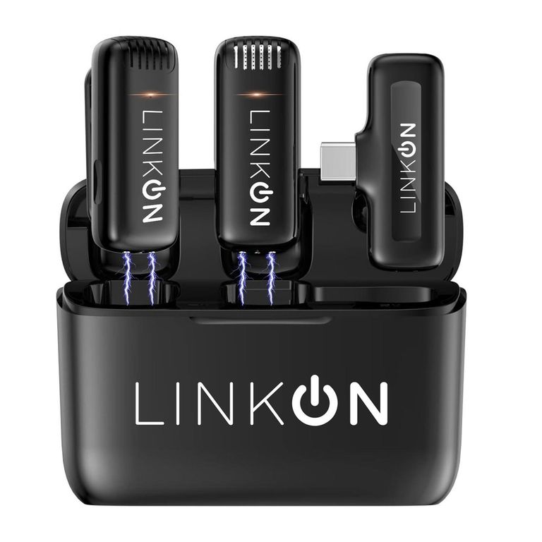 Imagen de Micrófono Inalámbrico Lavalier Solapa Linkon + Estuche Carga