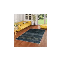 undefined - Alfombra Negra Elegante Para Interiores Con Altura De Pelo De 0.4 Cm