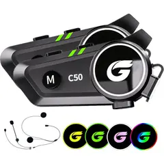 undefined - Auriculares Bluetooth Para Casco De Motocicleta Con Intercomunicador Y Cancelación De Ruido