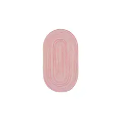 undefined - Alfombra Ovalada De Algodón Rosa Reversible Para Habitaciones Infantiles De 51 x 76 Cm Altura De 1 Cm
