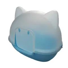 PET CENTER - Arenera Para Gatos 59x43x49cm Mediano Azul/Rosa