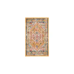 undefined - Alfombra para Sala Rectangular Bungalow Rosa Interior de Polipropileno 56cm x 86cm