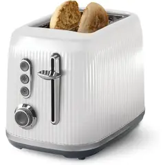 OSTER - Tostadora Retro de 2Rebanadas con Ranura Ancha Blanca