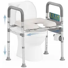 undefined - Asiento Elevador Para Inodoro Con Asas Ajustables Homland