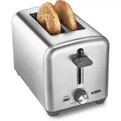 BELLA - Tostadora de Acero Inoxidable de 2 Rebanadas con 6 Niveles Extra Ancha