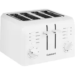 CUISINART - Tostadora de 4 Rebanadas Compacta Plástico Color Blanco