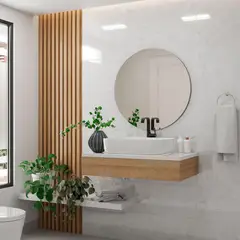 EUROCERAMICA - Pared Cerámica Azteca Blanco 31x60 cm Caja 1.86 m2