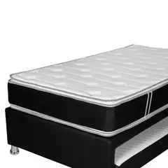 PLUMA HOME - Cama Black Nido + Colchon Semidoble