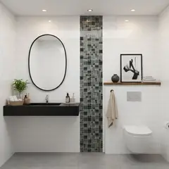 HOLZTEK - Mosaico Vidrio Line Dark/Grey 30x30cm