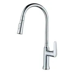 GRIFOS CENTER - Grifería Monocontrol Lavaplatos Extraible Alta Plateada Cromada Consumo 10.5 l/min